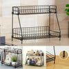 Metal Wire Basket Rack Bathroom Kitchen Storage Shelf Organizer Free Standing UK