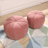 Upholstered Stool Pumpkin Pouffe Footrest Footstool Side Chair Children Seat