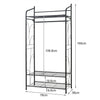 Coat Stand Shoe Rack with Shelves & Hanging Rail Storage Hall Entryway Bedroom
