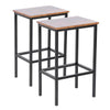 Set of 2 Industrial Bar Stools Rustic Vintage Counter High Chair Seat Wood Metal