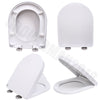 Luxury Bathroom Toilet Seat WC Heavy Duty White Soft Close Slow Top Hinges NEW