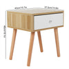 Bedside Wooden Side Table Nightstand with 1 Drawers Cabinet Bedroom Furniture