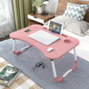 Folding Laptop Bed Tray Table Portable Lap Desk Notebook Breakfast Cup Slot UK