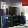 Modern TV Unit Cabinet Stand High Gloss Doors 160cm with LED Lights Drawers