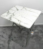 Large Stunning MARBLE Effect Folding TV Side Table Laptop Tray Dinner Tea Desk