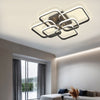LED Ceiling Light Aluminum Square Lamp Chandelier Fixture White Black Gold Frame