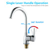 Kitchen Sink Mixer Taps Swivel Spout Single Lever Tap Mono Modern Chrome Faucet