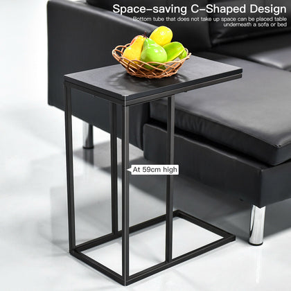 Sofa Side Table C-Shaped Coffee Snack Table Laptop Stand Over Bed End Table