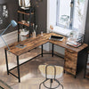 Large Computer Desk Corner Laptop Pc Office Industrial Table Drawer Cupboard