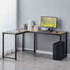 L-shaped Corner Computer Desk Office Workstation Metal Leg Home Table&Stand MDF