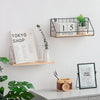 Nordic Industrial Style Wall Mounted Shelf Unit Metal Wire Floating Shelves Rack