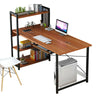 Home Wood Computer Desk PC Laptop Table Office Study Simple Workstation Shelves
