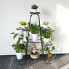 Thickened Wrought Iron 9 Tier Metal Plant Stand Garder Succulents Flower Shelves