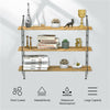 3 Tier Wall-Mounted Shelf Wood Floating Display Rack Hanging Storage Shelves Dec