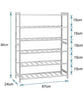 6 Tier Bamboo Shoe Rack Shelf Free Standing Shoe Storage Stand S