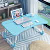 Folding Laptop Bed Tray Table Portable Lap Desk Notebook Breakfast Cup Slot UK