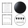 Coffee Table Folding Side Table Round Metal Tray Top Portable Table Night Stand