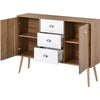 Modern Sideboard Cupboard with 3 Drawers 2 Doors,Storage Cabinet for hallway UK