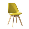 Jamie Dining Chair, Eiffel Inspired, Solid Wood ABS Plastic, Soft Padded Seat