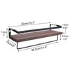 2 Long Natural Wood Black Metal Wire Wall Shelving Hanging Towel Bar Hanger Rack