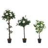 Artificial Rose Blossom Tree Potted Plant Faux Flower Home Office Garden Decor