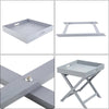 Butlers Console Tray Table Grey Portable Serving Wooden Shelf Storage Folding
