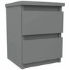 Bedside Cabinet Table Nightstand 30 x 30 x 40cm 2 Drawers Modern Design