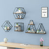 Hexagon Metal Wire Wall Shelf Loft Room Decro Display Floating Storage Shelf UK