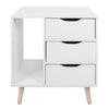 Small Bedside Table Cabinet Side End Table Nightstand Storage Organizer White