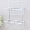 2 Tier Wall Bathroom Shower Towel Storage Basket Rack Kitchen Caddy Shelf Holder