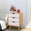 3 Drawer Wooden Bedside Table Cabinet Nightstand Storage Bedroom Furniture