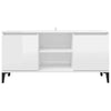 White High Gloss TV Stand Unit Modern Media Cabinet Large Cupboard Door Shelf