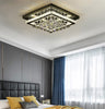 Modern Square Living Room Lamp LED Celling Light Crystal Pendant Chandelier Home