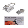 Potato Chipper French Fries Slicer Chip Cutter Chopper Maker 2 Blades Stainless