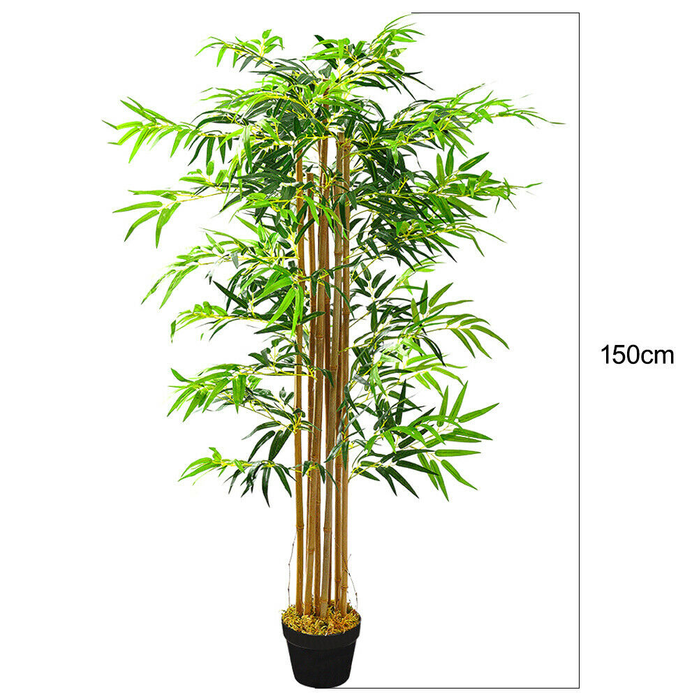 5FT Tall Large Artificial Bamboo Tree in Pots Indoor Plant Outdoor Garden Decor
