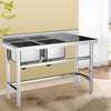 Catering Sink Commercial Stainless Steel Kitchen Double Tripel Bowl Drainer Unit