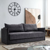 Convertible 3 Seater Pull Out Storage Sofa Bed with 2 Cushions for Living Room