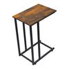 Metal Sofa End Table Side Tables Coffee Snack Table w/Wooden Top for Living Room