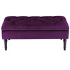 Velvet Storage Ottoman Window Seat Footstool Bench Trunk Pouffe Toys Box Bedroom