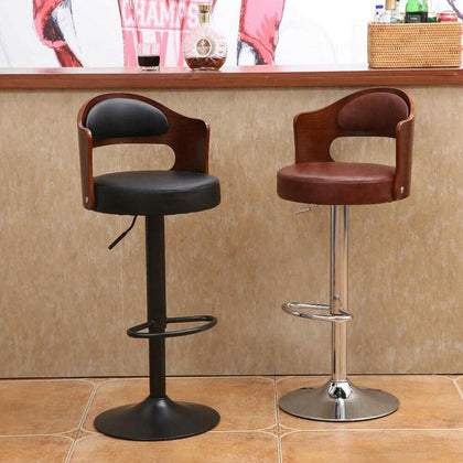 2Pcs Breakfast Bar Stools Broadway Vintage High Seat Chair Home Kitchen Pub UK