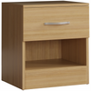 Riano Bedside Cabinet Pine 1 Drawer Bedroom Furniture Wooden Bedside Storage