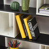 S Shape 5 Tier Bookshelf Bookcase Storage Unit Movable Cube Ladder Shelf Black