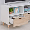 99cm TV Stand Media Unit Cabinet w/ Shelves Drawers Storage Centre White