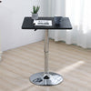 Adjustable Bar Table Chrome Base Sofa Side End Coffee Dining Breakfast Table BN