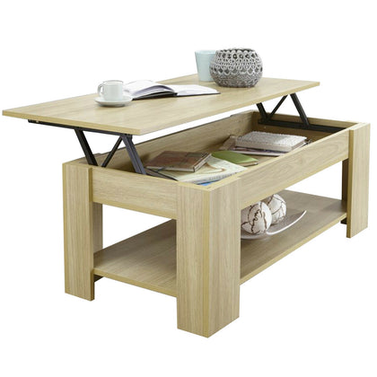 Lift Top Coffee Table With Storage Shelf Wooden Lift Up Desk Drawer Living Room