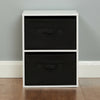Hartleys White 2 Cube Childrens Bedroom Storage Shelf Boys Girls Bedside Table