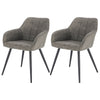1x Dining Chairs Kitchen Living Room Chairs with Stoffbezug+ Metall Grey