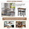 3Pcs Dining Table and Chairs Set for Kitchen Dining Room Breakfast Furniture Set