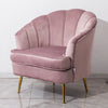 Velvet Oyster Scallop Shell Tub Chair Seat Armchair Wing Back Sofa Cafe Bedroom