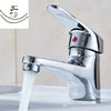 UK Modern Bathroom Taps Basin Sink Mono Mixer Chrome Cloakroom Tap with 2 Hoses